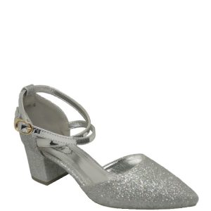 Zapato plateado brillo